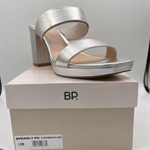 BP Karly Platform Slide Sandal - Silver - Size 12